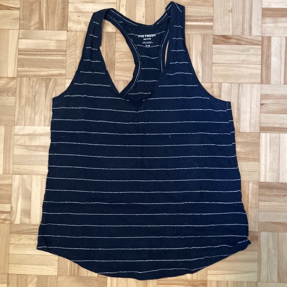 Joe Fresh tshirt and tank top navy silver stripe - Picture 6 of 9